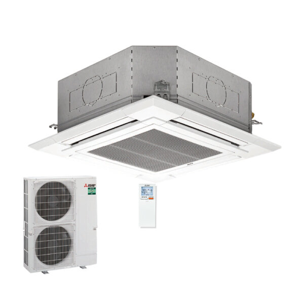 Mitsubishi Electric Set Deckenkassette 13,4 kW PLA-ZM140EA + Blende PLP-6EALM + PUZ-ZM140YKA2 400V
