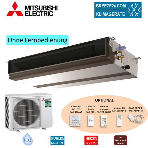 Mitsubishi Electric Set Kanaleinbaugerät 5,0 kW - PEAD-M50JA2 + PUZ-ZM50VKA2 50 - 55 m² | R32