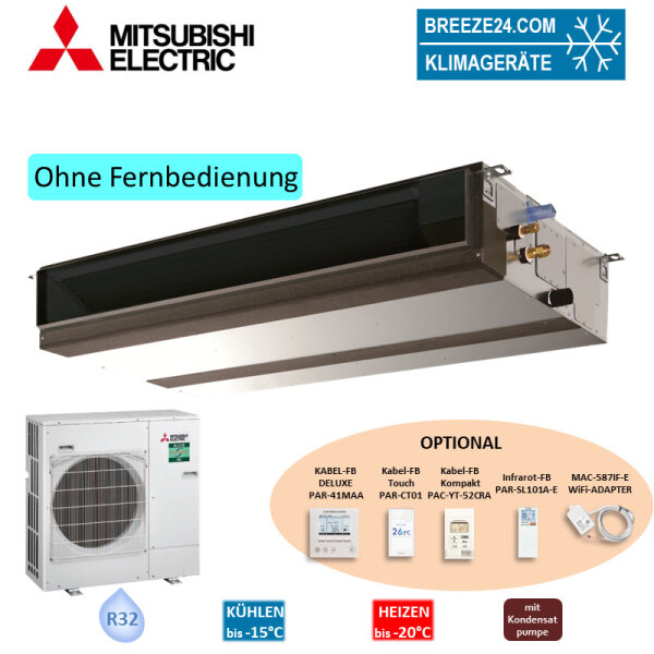 Mitsubishi Electric Set Kanaleinbaugerät 6,1 kW - PEAD-M60JA2 + PUZ-ZM60VHA2 60 - 65 m² | R32