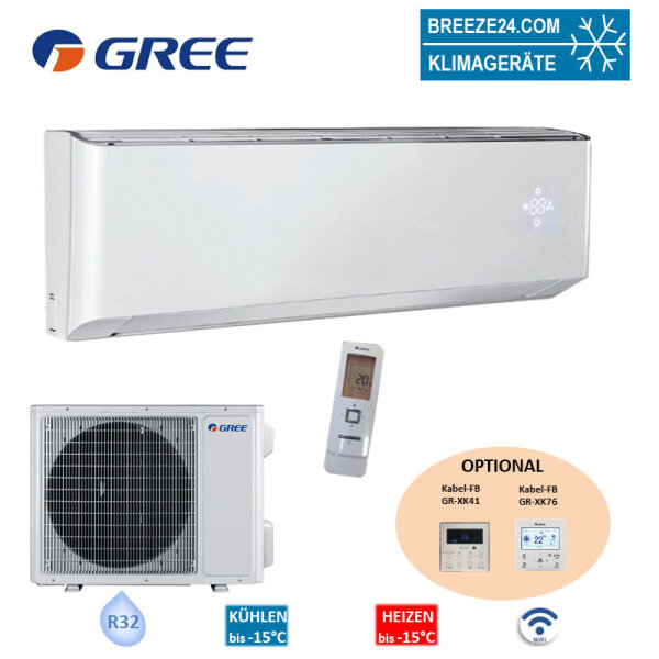 GREE Set EVO Wandgerät 3,5 kW - GWH-12-YC6-I + GWH-12-YC6-0 | WiFi | Raumgröße 35 - 40 m² | R32