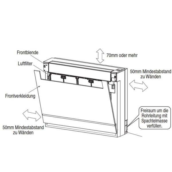 Panasonic Set Mini-Truhengerät 5,0 kW CS-Z50UFEAW + CU-Z50UBEA | Raumgröße 50 - 55 m² | R32