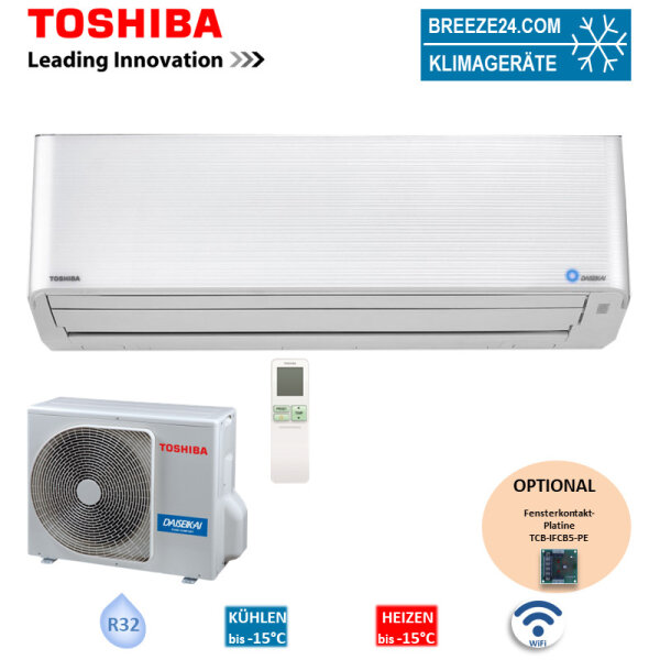 Toshiba Set Wandgerät Super Daiseikai 3,5 kW RAS-13PKVPG-E + RAS-13PAVPG-E WiFi | Raum 35 - 40 m²