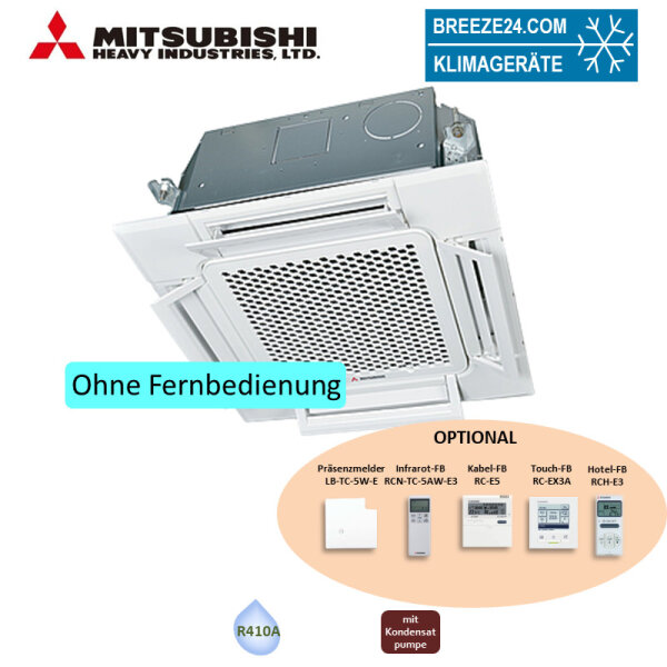 Mitsubishi Heavy Deckenkassette-Euroraster 2,8kW - FDTC28KXZE1 Komfortpaneel TC-PSAE-5AW-E KX