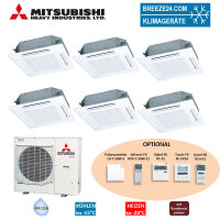 Mitsubishi Heavy Set 6 x 4-Wege-Deckenkassette 2,8 kW -...