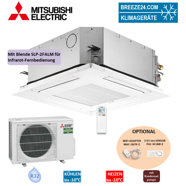 Mitsubishi Electric Set 4-Wege-Deckenkassette 2,5 kW - SLZ-M25FA + Blende SLP-2FALM + SUZ-M25VA R32