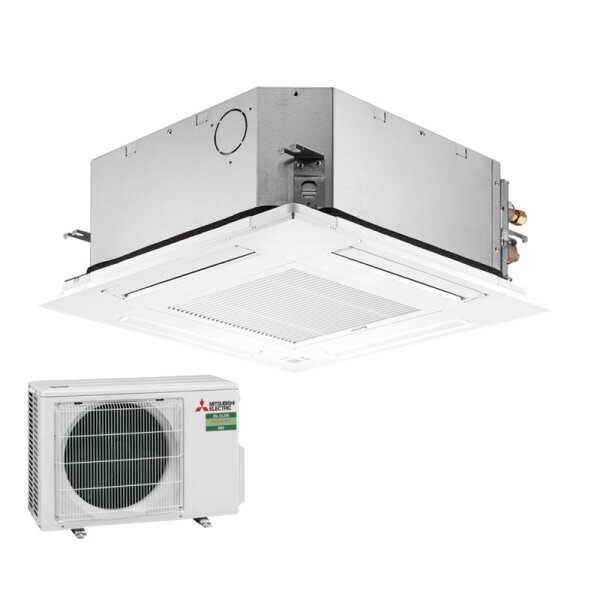 Mitsubishi Electric Set 4-Wege-Deckenkassette 3,5 kW - SLZ-M35FA + Blende SLP-2FA + SUZ-M35VA R32