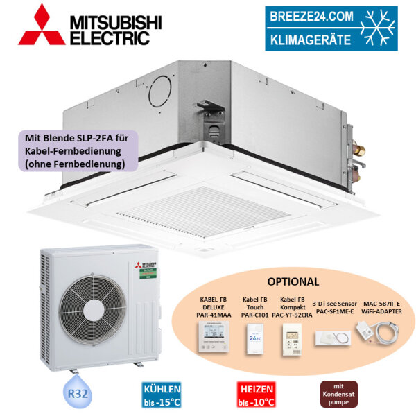 Mitsubishi Electric Set 4-Wege-Deckenkassette 5,7 kW - SLZ-M60FA + Blende SLP-2FA + SUZ-M60VA R32