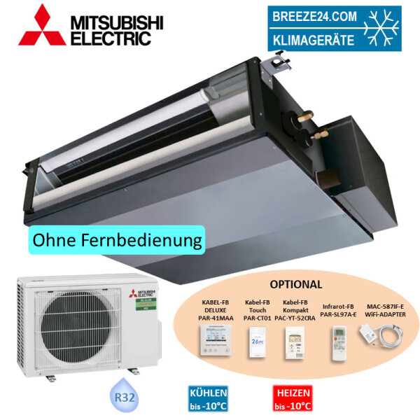 Mitsubishi Electric Set Kanalgerät 3,5 kW - SEZ-M35DA2 + SUZ-M35VA | für 1 Raum 35 - 40 m² | R32