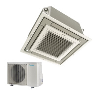 Daikin Set Deckenkassette Euroraster silber 3,4 kW -...