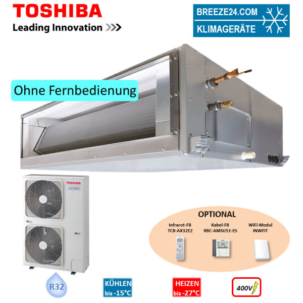 Toshiba Set RAV-RM2241DTP-E2 + RAV-GM2241AT8-E Kanalgerät 19,0 kW R32 Klimaanlage 400V
