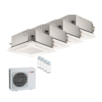 Mitsubishi Electric Set 2,5 kW 4 x SLZ-M25FA + SLP-2FALM...