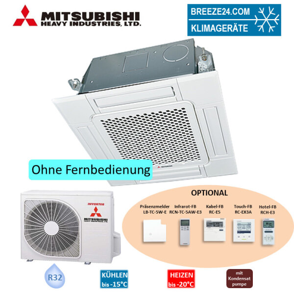 Mitsubishi Heavy Set 4-Wege-Deckenkassette Euroraster Standardpaneel 5,0 kW - FDTC50VH + SRC50ZSX-W3