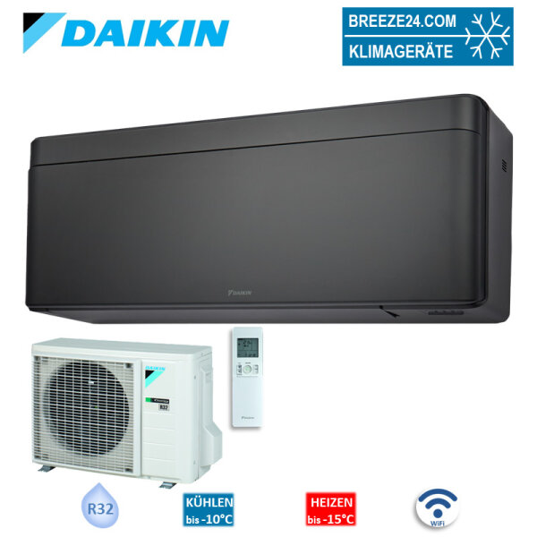 Daikin Set Wandgerät Stylish WiFi schwarz 2,0 kW - FTXA20CB + RXA20A5V1B8 | Raumgröße 20 - 25 m²
