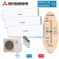 Mitsubishi Heavy Set 3 x Wandger&auml;te 2,0/5,0 kW 2 x...