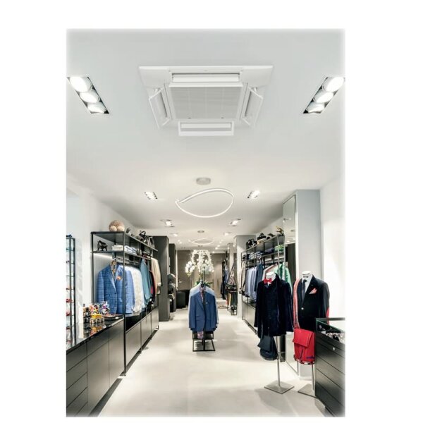 Mitsubishi Heavy Set 5,0/5,6 kW FDTC50VH + FDTC60VH 4-Wege-Deckenkassette Komfortpaneel + SCM80ZS-W