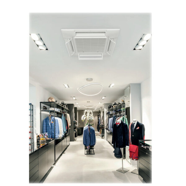 Mitsubishi Heavy Set 3 x 4-Wege-Deckenkassette Komfortpaneel FDTC25VH1 + 2 x FDTC50VH + SCM80ZS-W