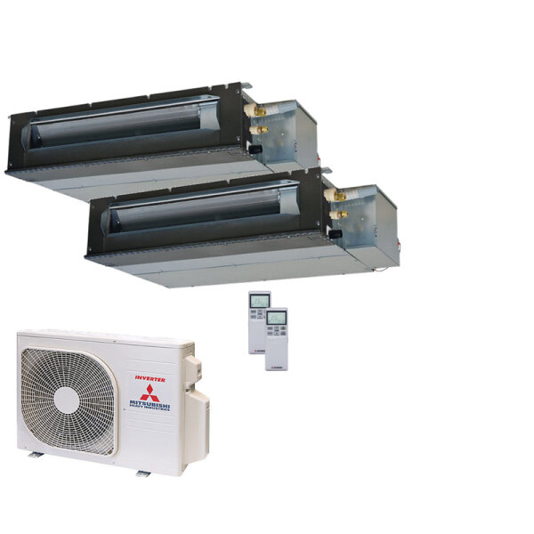 Mitsubishi Heavy Set 2 x Kanalgeräte 3,5 kW - SRR35ZS-W + SCM45ZS-W R32 Klimaanlage