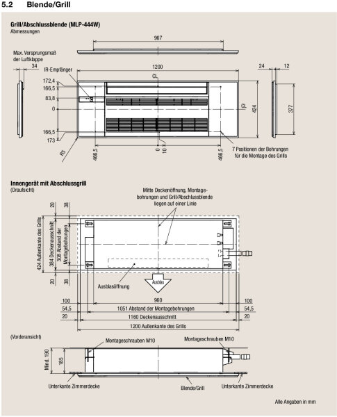 Mitsubishi Electric1-Wege-Deckenkassette Set 2,5/3,5 kW 2 x MLZ-KP25VF + MLZ-KP35VF + MXZ-3F54VF4