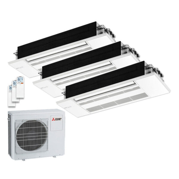 Mitsubishi Electric 1-Wege-Deckenkassette Set 2,5/5,0 kW 2 x MLZ-KP25VF + MLZ-KP50VG + MXZ-3F54VF4