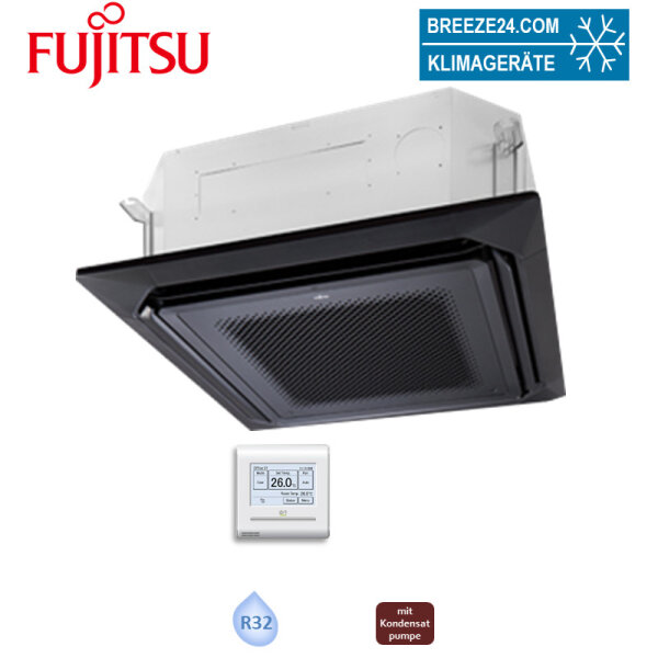 Fujitsu 4-Wege-Deckenkassette 13,4 kW - AUXG54KRLB schwarz (Nur Mono-Split) R32