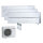 Mitsubishi Electric Set 3 Wandgeräte WiFi 2,5/2,5/3,5 kW 2 x MSZ-LN25VG2V +MSZ-LN35VG2V +MXZ-3F68VF