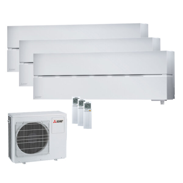 Mitsubishi Electric Set 2 x MSZ-LN18VG2W + MSZ-LN35VG2W + MXZ-3F54VF4 Wandgeräte Diamond WiFi
