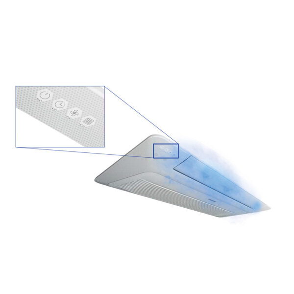 Samsung 1-Weg-Deckenkassette AJ 035 TN1DKG + Blende PC1NWFMAN Wind-Free (Nur Multisplit/NASA) 3,5 kW R32 + IR-FB AR-EH03E