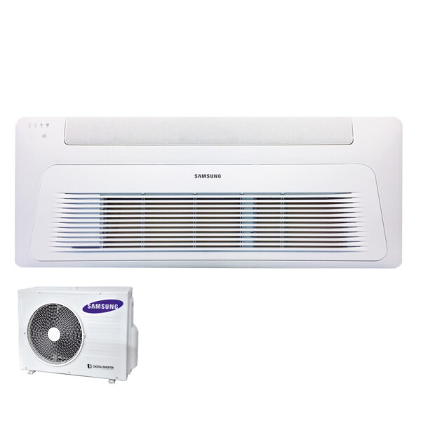 Samsung Set 3,5 kW - AC 035 RN1DKG 1-Weg-Deckenkassette + Blende PC1NWFMAN Wind-Free + AC 035 RXADKG BAC NASA Klimaanlage