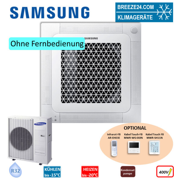 Samsung Set Deckenkassette Wind-Free 10,0 kW AC 100 RN4DKG + Blende PC4NUFMAN + AC 100 RXADNG R32 Klimaanlage BAC/NASA 400V