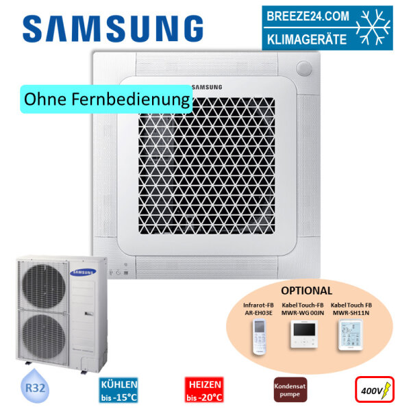 Samsung Set Deckenkassette Wind-Free 13,4 kW AC 140 RN4DKG + Blende PC4NUFMAN + AC 140 RXADNG R32 Klimaanlage BAC/NASA 400V
