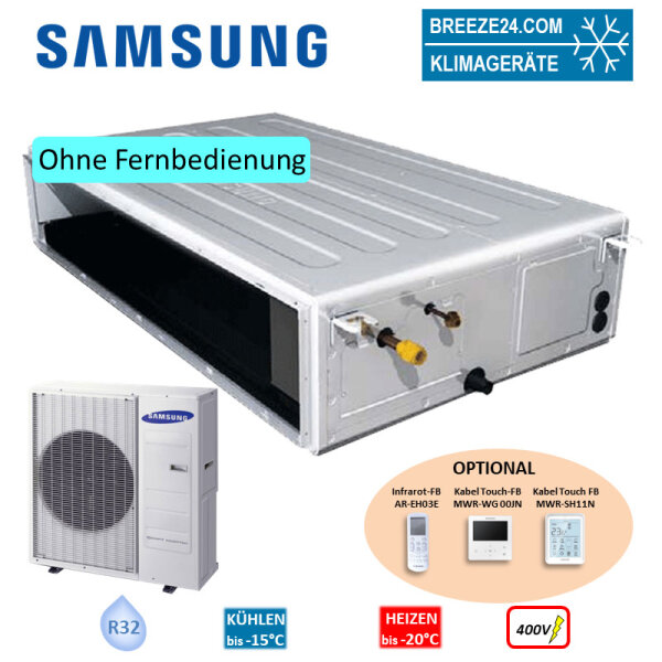 Samsung Set Kanalgerät 10,0 kW - AC 100 RNMDKG + AC 100 RXADNG R32 Klimaanlage 400V BAC/NASA