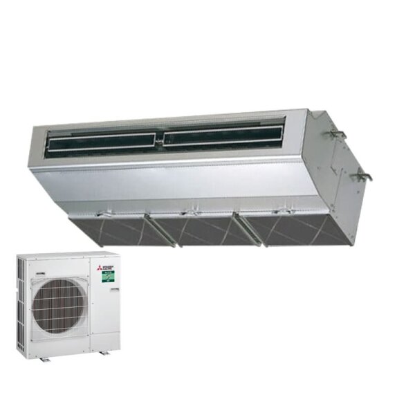 Mitsubishi Electric Set Deckenunterbaugerät PCA-M71HA2 + PUZ-ZM71VHA2 Edelstahl 7,1 kW R32