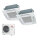 Mitsubishi Heavy Set 2 x FDTC50VH 4-Wege-Deckenkassette Komfortpaneel + FDC125VSA-W R32 400V (Simultanbetrieb)