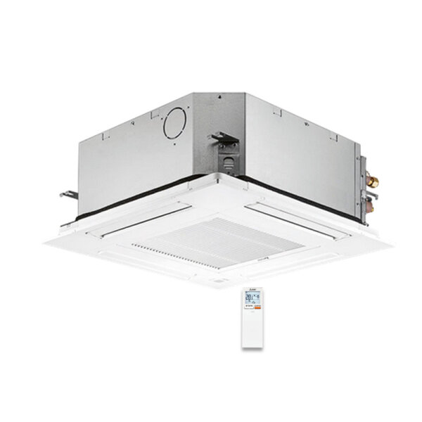 Mitsubishi Electric 4-Wege Deckenkassette 1,2 kW  PLFY-WL10VFM-E Euroraster + Blende SLP-2FALM2 HVRF