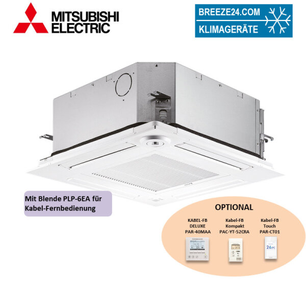 Mitsubishi Electric 4-Wege Deckenkassette 5,6 kW - PLFY-WL50VEM-E1 + Blende PLP-6EA HVRF
