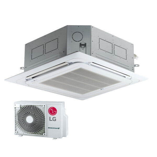 LG Set 4-Wege Deckenkassette 5,0 kW - UT18FH NB0 mit Blende PT-AFGW0 + UUB1 U20 R32 Klimaanlage