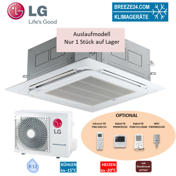 LG Set 2,5 kW - CT09F NR0 4-Wege Deckenkassette Euroraster mit Blende PT-QAGW0 + UUA1 UL0 R32 Klimaanlage