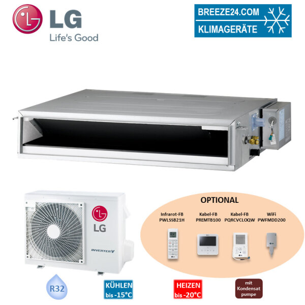 LG Set Kanalgerät niedrige Pressung 2,5 kW - CL09F N50 + UUA1 UL0 R32 Klimaanlage