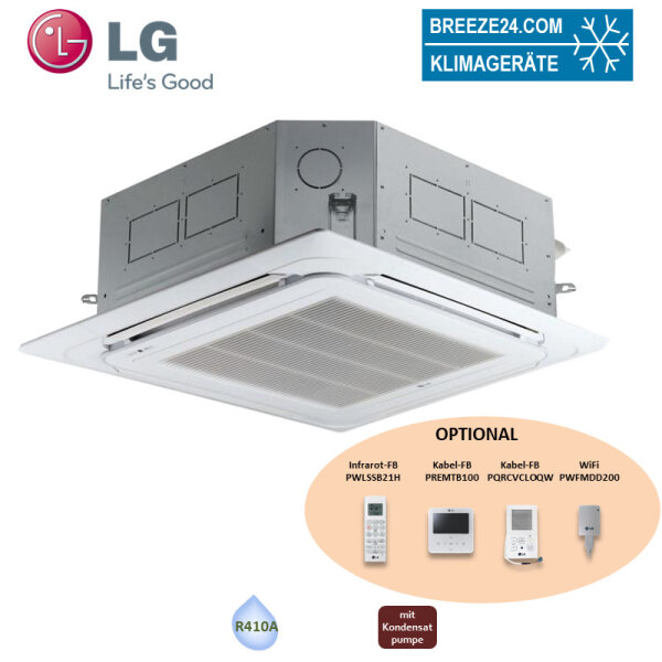 LG Electronics ARNU09GTRB4 4-Wege-Deckenkassette Euroraster 2,8kW mit Blende PT-QAGW0 VRV