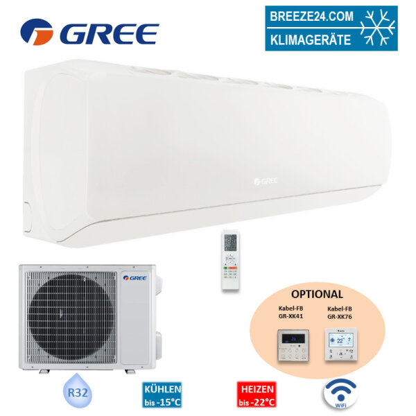 GREE Set Wandgerät G-Tech 3,5 kW - GWH-12-AEC-I + GWH-12-AEC-0  R32 Klimaanlage