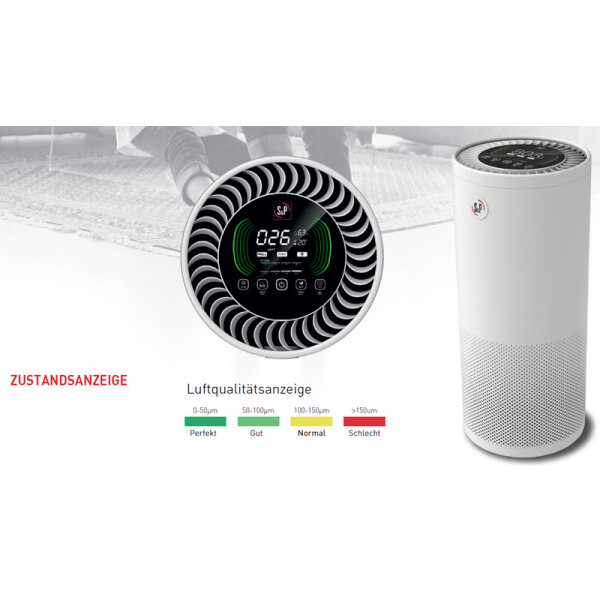 AIRPUR 360° Luftreiniger mit HEPA 13 Filter für 50 m² Fläche