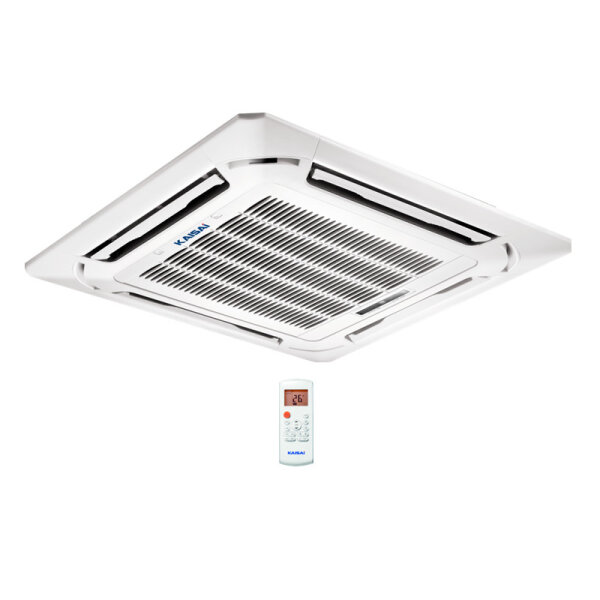 Kaisai 4-Wege-Deckenkassette 5,3 kW Euroraster KCA4U-18HRG32X + KCA4 Blende R32