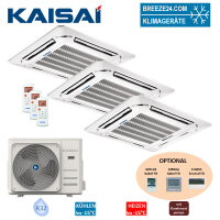Kaisai Set 3 x 4-Wege-Deckenkassette Euroraster 3,5 kW -...