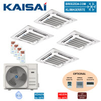 Kaisai Set 4 x 4-Wege-Deckenkassette 2,6/5,3 kW 3 x...
