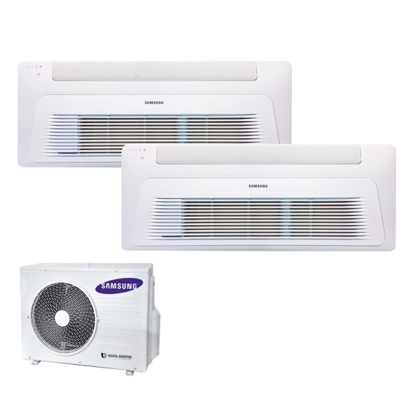 Samsung Set 2 x 1-Wege-Deckenkassette AJ026TN1DKG + AJ 035 TN1DKG + Blende + AJ 050 TXJ2KG 2,6/3,5kW