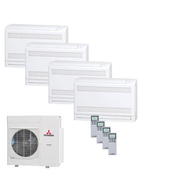 Mitsubishi Heavy Set 4 Truhengeräte 3,5kW 4 x SRF35ZS-W + SCM100ZS-W R32 Klimaanlage