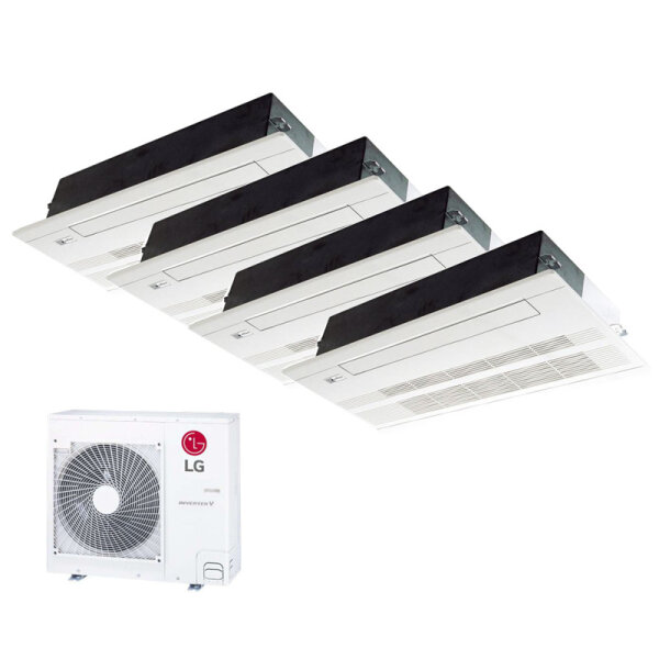 LG Set 4 x1-Wege-Deckenkassette 1 x MT09R NU1 2,6 KW + 3 x MT11R NU1 3,5 KW mit Blende + MU5R30 U40 R32