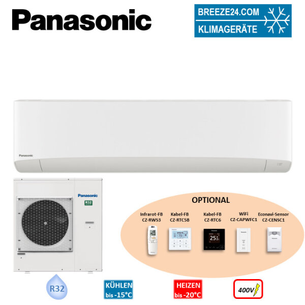 Panasonic Set Wandgerät PACi Elite 9,5 kW - S-6010PK3E + U-100PZH4E8 R32 400V Raumgröße 100 - 110 m²