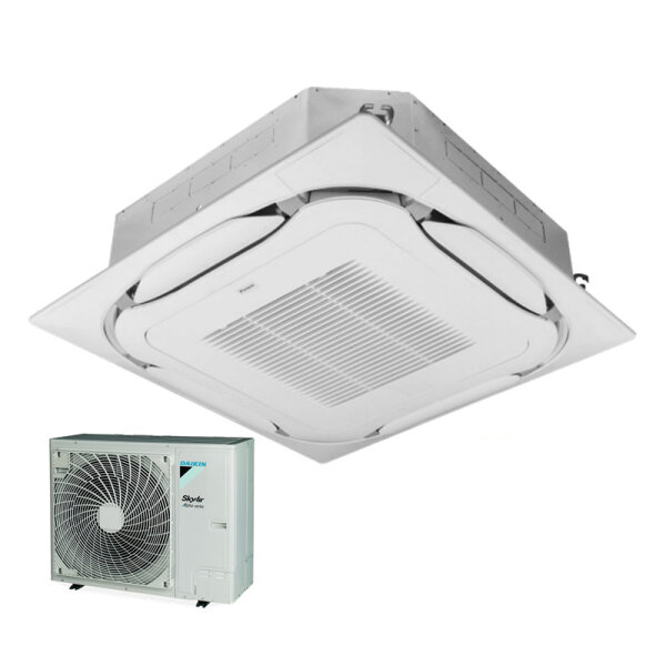 Daikin Set 4-Wege-Deckenkassette 12,1 kW - FCAHG125H-1 + Blende BYCQ140E standard weiss + RZAG125NV1