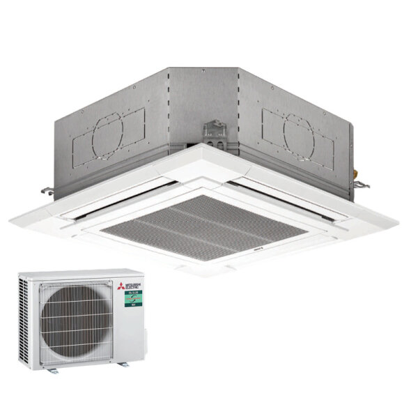 Mitsubishi Electric Set Deckenkassette 3,6 kW PLA-M35EA2 + Blende PLP-6EA + SUZ-M35VA R32